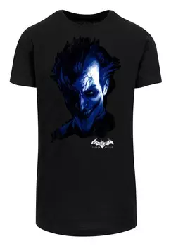Футболка с принтом DC COMICS BATMAN ARKHAM WITH SHAPED LONG F4NT4STIC, черный