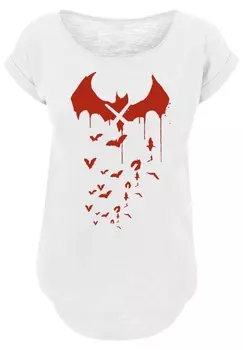 Футболка с принтом DC COMICS BATMAN ARKHAM KNIGHT BATS X DRIP F4NT4STIC, белый