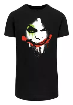 Футболка с принтом DC COMICS BATMAN ARKHAM CITY JOKER FACE F4NT4STIC, черный