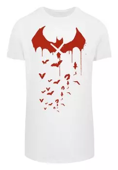 Футболка с принтом DC COMICS BATMAN ARKHAM KNIGHT BATS X DRIP F4NT4STIC, белый