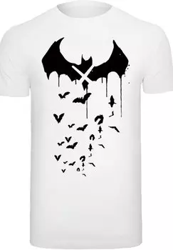 Футболка с принтом DC COMICS BATMAN ARKHAM KNIGHT BATS X DRIP F4NT4STIC, белый