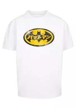 Футболка с принтом DC COMICS BATMAN JAPANESE LOGO F4NT4STIC, белый