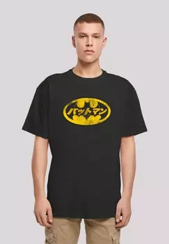 Футболка с принтом DC COMICS BATMAN JAPANESE LOGO F4NT4STIC, черный