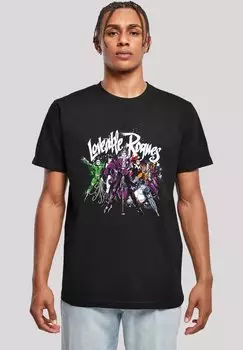 Футболка с принтом DC COMICS BATMAN LOVEABLE ROGUES F4NT4STIC, черный