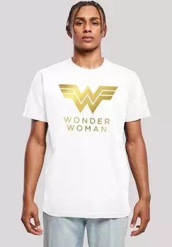 Футболка с принтом DC COMICS GOLDEN LOGO F4NT4STIC, белый