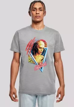 Футболка с принтом DC COMICS RETRO CHEETAH DESIGN F4NT4STIC, серый