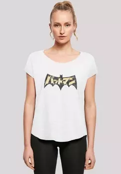 Футболка с принтом DC COMICS SUPERHELDEN BATMAN INTERNATIONAL LOGO F4NT4STIC, белый