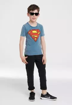Футболка с принтом DC COMICS SUPERMAN LOGOSHIRT, синий