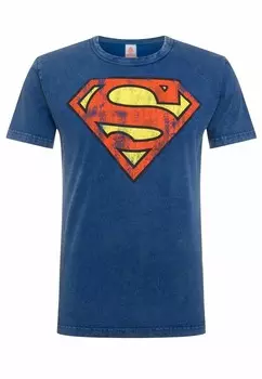 Футболка с принтом DC COMICS SUPERMAN LOGOSHIRT, синий