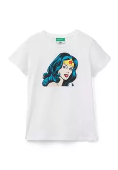 Футболка с принтом Dc Comics United Colors of Benetton, белый