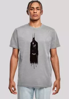 Футболка с принтом DC COMIS SUPERHELDEN BATMAN ARKHAM KNIGHT GHOST F4NT4STIC, серый