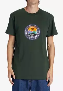 Футболка с принтом DC, зеленый