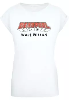 Футболка с принтом DEADPOOL AKA WADE WILSON ABSOLUTE CULT, белый