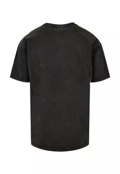 Футболка с принтом DEADPOOL APPROVES ACID WASHED OVERSIZE TEE ABSOLUTE CULT, черный
