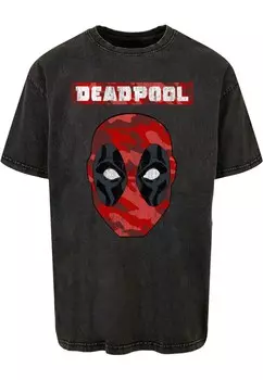 Футболка с принтом DEADPOOL CAMO HEAD TEE ABSOLUTE CULT, черный