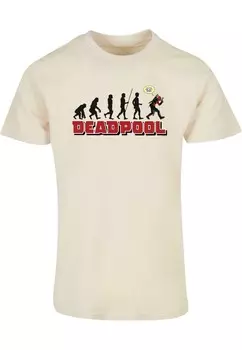 Футболка с принтом DEADPOOL EVOLUTION ABSOLUTE CULT, песочный