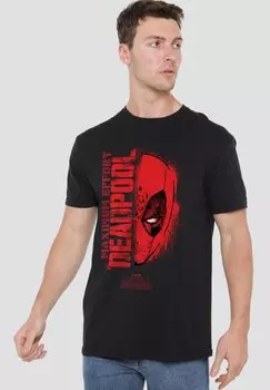 Футболка с принтом DEADPOOL GRAFFITI PORTRAIT Marvel, черный