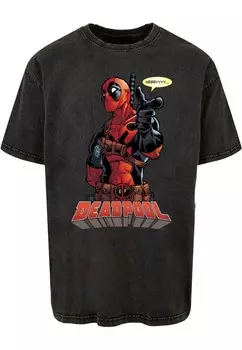 Футболка с принтом DEADPOOL HEY YOU ABSOLUTE CULT, черный