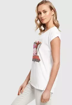 Футболка с принтом DEADPOOL RIDES A UNICORN ABSOLUTE CULT, белый