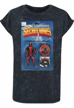 Футболка с принтом DEADPOOL SECRET WARS ACTION FIGURE ABSOLUTE CULT, черный
