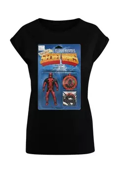 Футболка с принтом DEADPOOL SECRET WARS ACTION FIGURE ABSOLUTE CULT, черный
