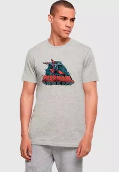 Футболка с принтом DEADPOOL SWORD LOGO ABSOLUTE CULT, светло-серый