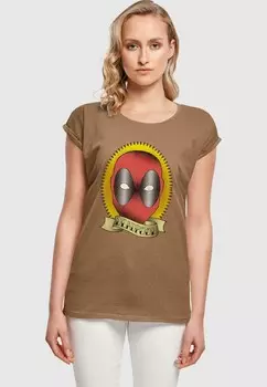 Футболка с принтом DEADPOOL TATTOO ABSOLUTE CULT, оливковый