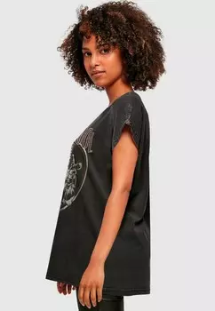 Футболка с принтом DEADPOOL VINTAGE CIRCLE ACID WASHED ABSOLUTE CULT, черный