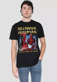 Футболка с принтом DEADPOOL WOLVERINE BOOTLEG Marvel, черный