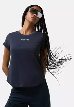 Футболка с принтом DEBRA Bogner Fire + Ice, темно-синий