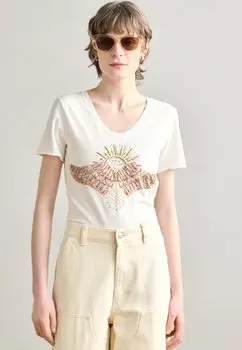 Футболка с принтом DECO TEE Mos Mosh, светло-розовый