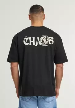 Футболка с принтом DEF, черный