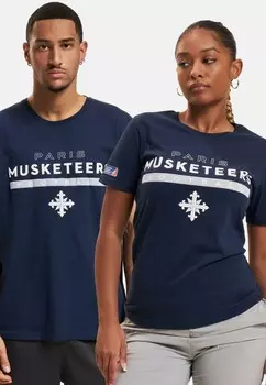 Футболка с принтом DEF, темно-синий