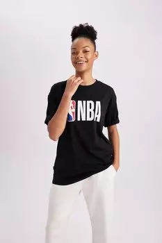 Футболка с принтом Defacto, черный