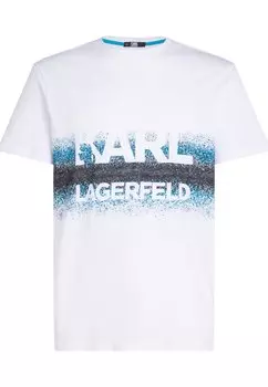 Футболка с принтом DEGRADE KARL LAGERFELD, белый