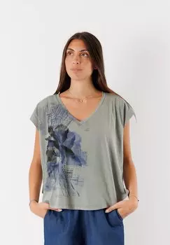 Футболка с принтом Deha, зеленый