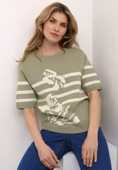 Футболка с принтом DELA Cream, хаки