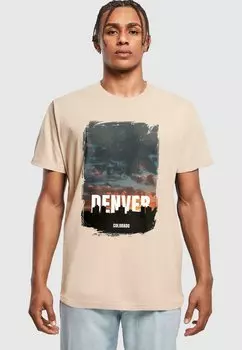 Футболка с принтом DENVER ROUND NECK Merchcode, цвет sand