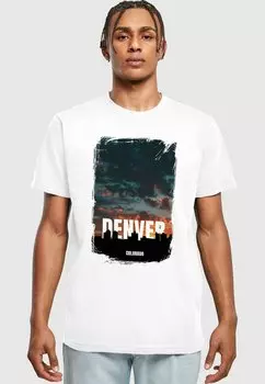 Футболка с принтом DENVER ROUND NECK Merchcode, цвет white
