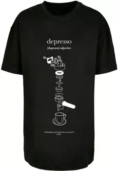 Футболка с принтом DEPRESSO BOYFRIEND Mister Tee, черный