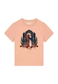 Футболка с принтом DER WUNDERSCHNE FUCHS watapparel, светло-розовый