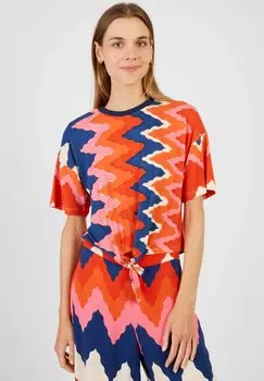 Футболка с принтом Derhy, красный