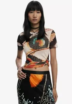 Футболка с принтом Desigual, белый