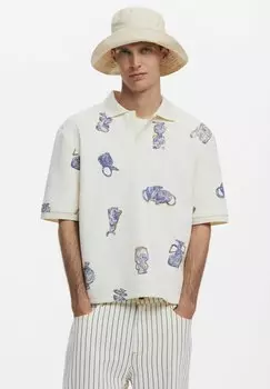 Футболка с принтом Desigual, бежевый