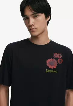 Футболка с принтом Desigual, черный