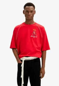 Футболка с принтом Desigual, красный