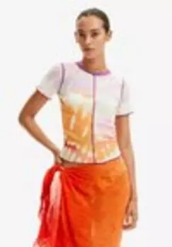 Футболка с принтом Desigual, красный