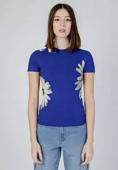 Футболка с принтом Desigual, синий