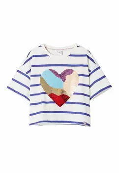 Футболка с принтом Desigual, синий