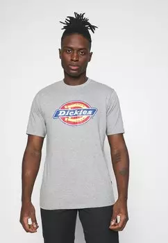 Футболка с принтом Dickies, серый меланж